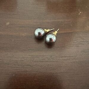 10MM TAHITIAN PEARL EARRING STUDS